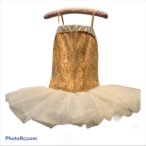 Curtain Call Other - Ballet Gold Sequins Tutu Girls Dance Costume